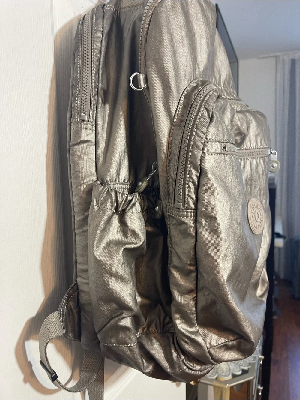 Kipling Metallic Silver Men's Backpack